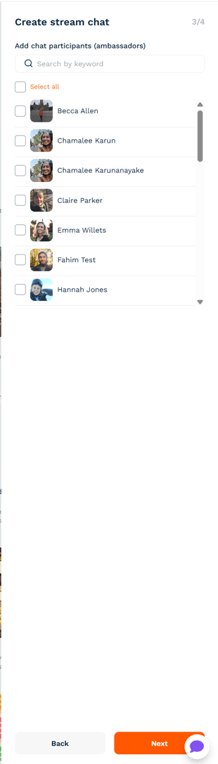 Streams chat