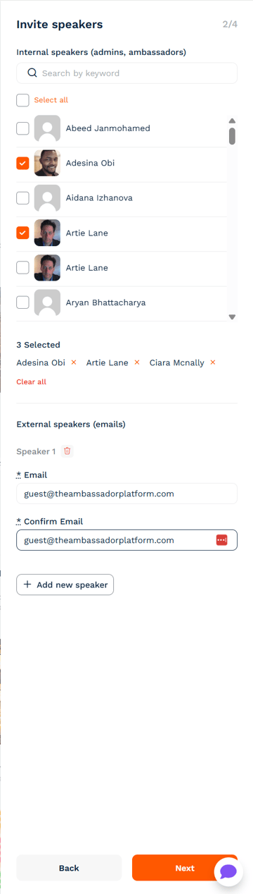 streams invite speaker